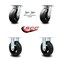 Service Caster 6 Inch Kingpinless Rubber on Steel Wheel Caster Swivel Locks 2 Rigid SCC, 2PK SCC-KP30S620-RSR-BSL-2-R-2 - alternate 3